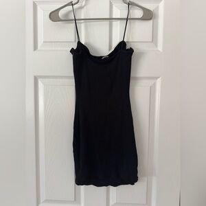 Windsor Black Ribbed Bodycon Dress